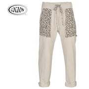Cocoon leopard print pocket detail track pants