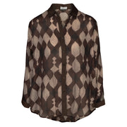 Diamond print oversized shirt