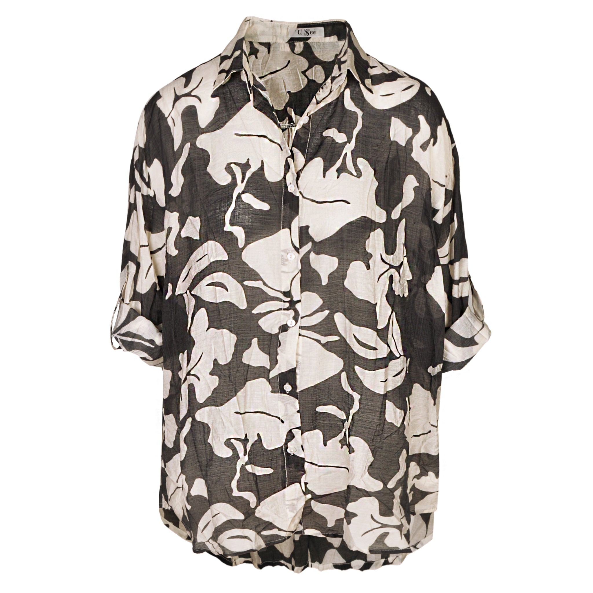 Leaf print shirt