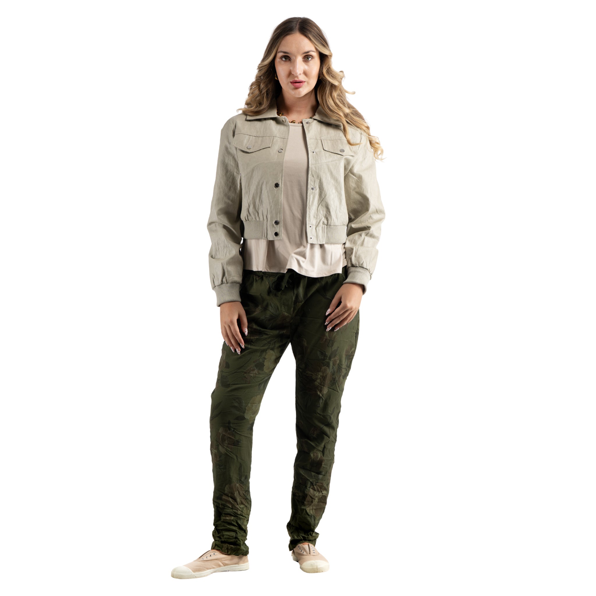 Leatherette bomber jacket