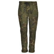 Rose floral print pants