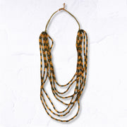 Oxadized wooden bead necklace