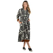 Belted floral dress