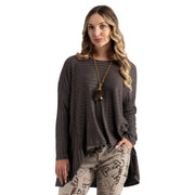 Hi Lo oversized striped top