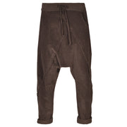 2-Textured raw-edge corduroy pants