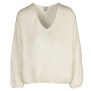 Fluffy v-neck top