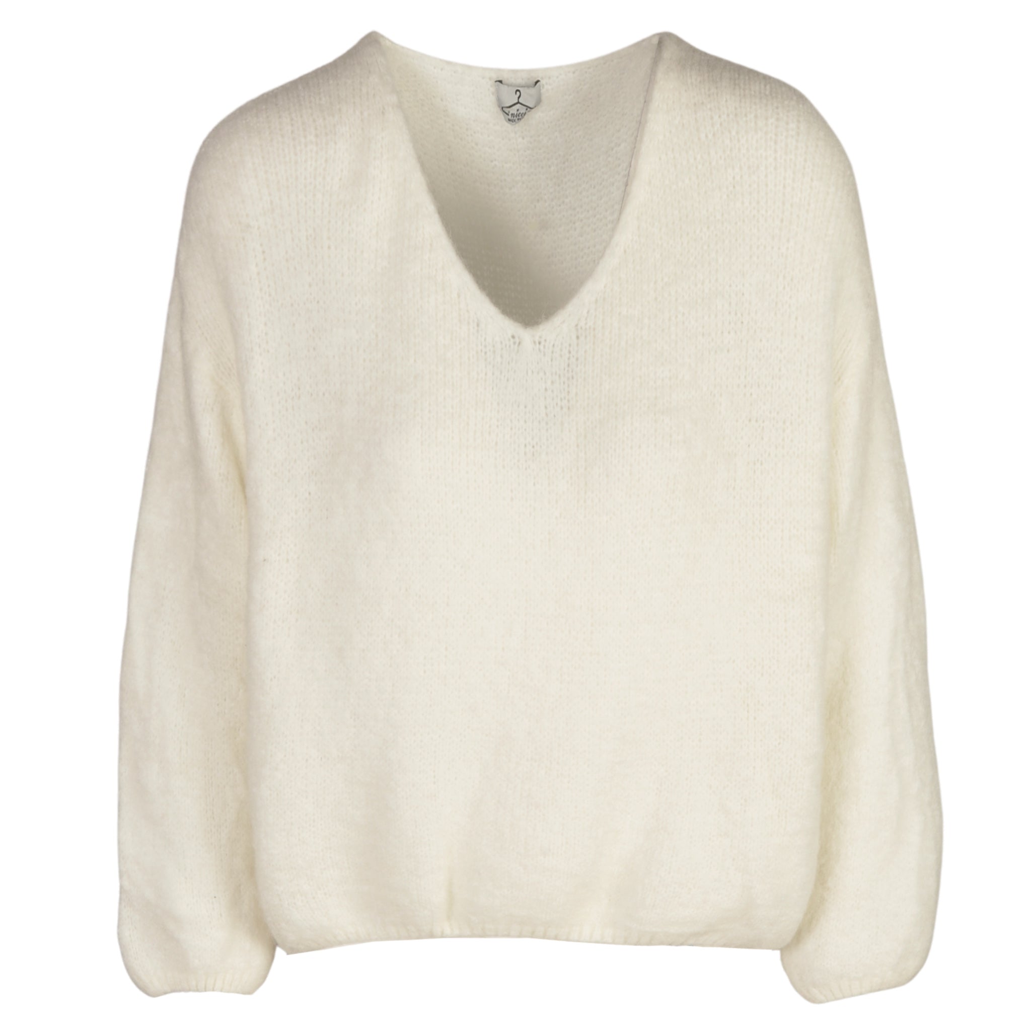 Fluffy v-neck top