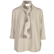 Scarf tie ribbed top