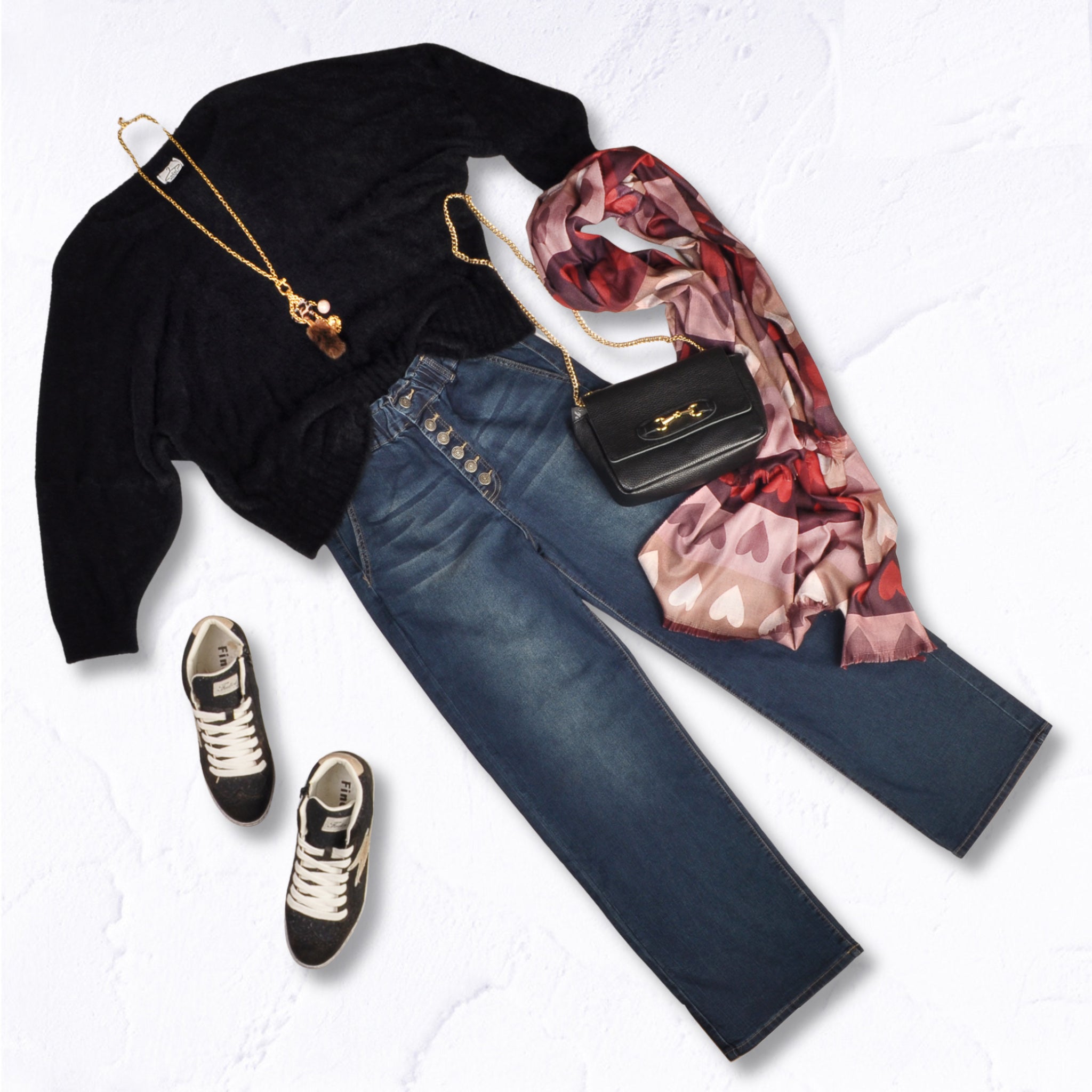 Fluffy batwing knit top