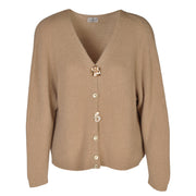 Brooch detail fluffy cardi