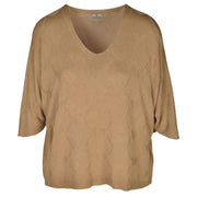 Overdyed multi heart batwing top