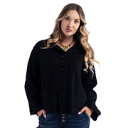 Knitted swing jacket