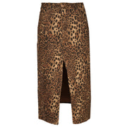leopard print maxi skirt