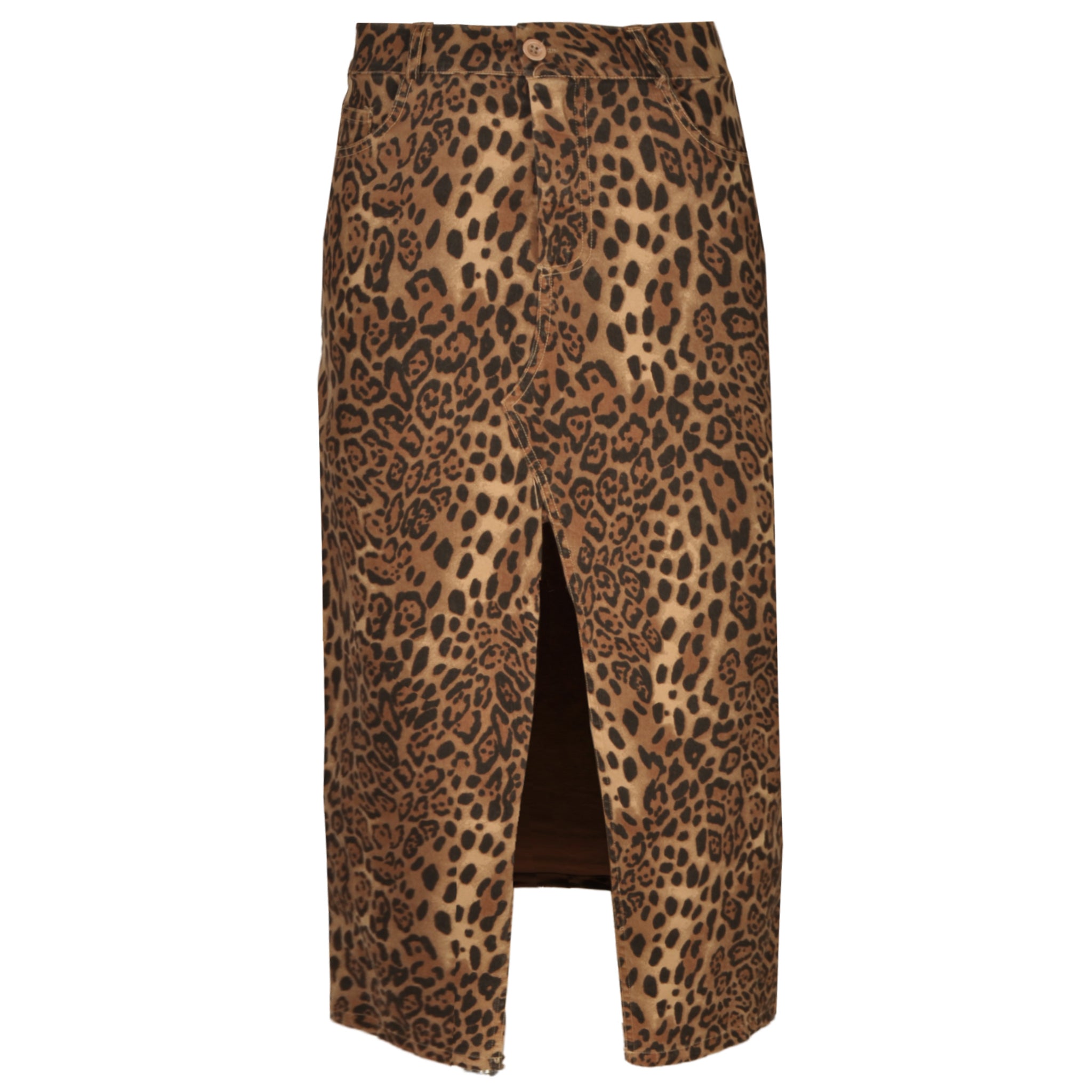 leopard print maxi skirt