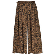 Belted wide leg pants