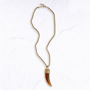 Giant horn pendant necklace