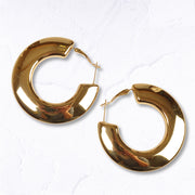 Bold round hoop earrings