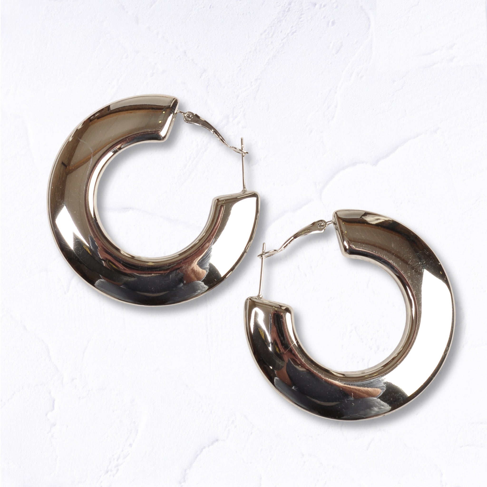 Bold round hoop earrings