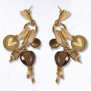 Tigers eye charm earrings
