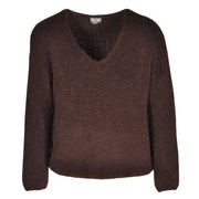 Fluffy v-neck top