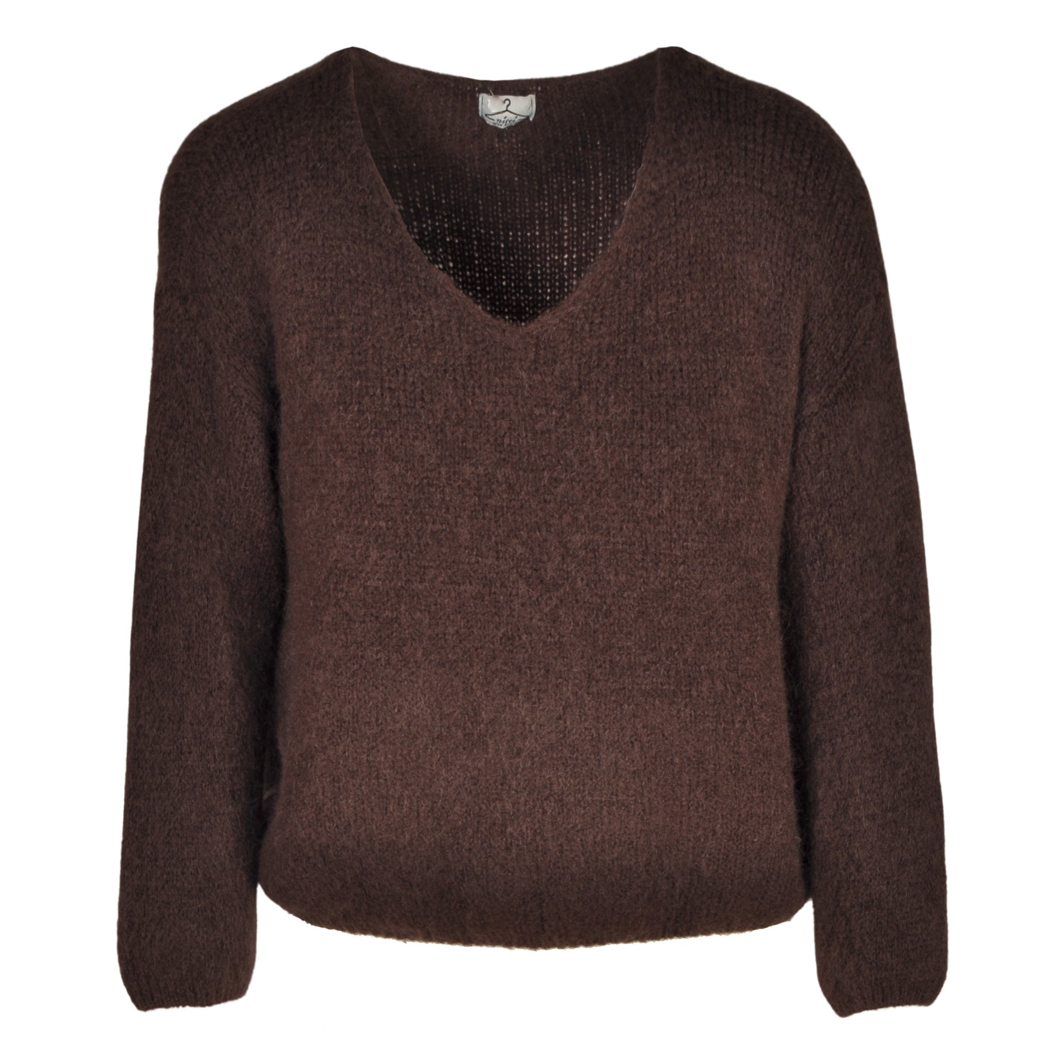 Fluffy v-neck top