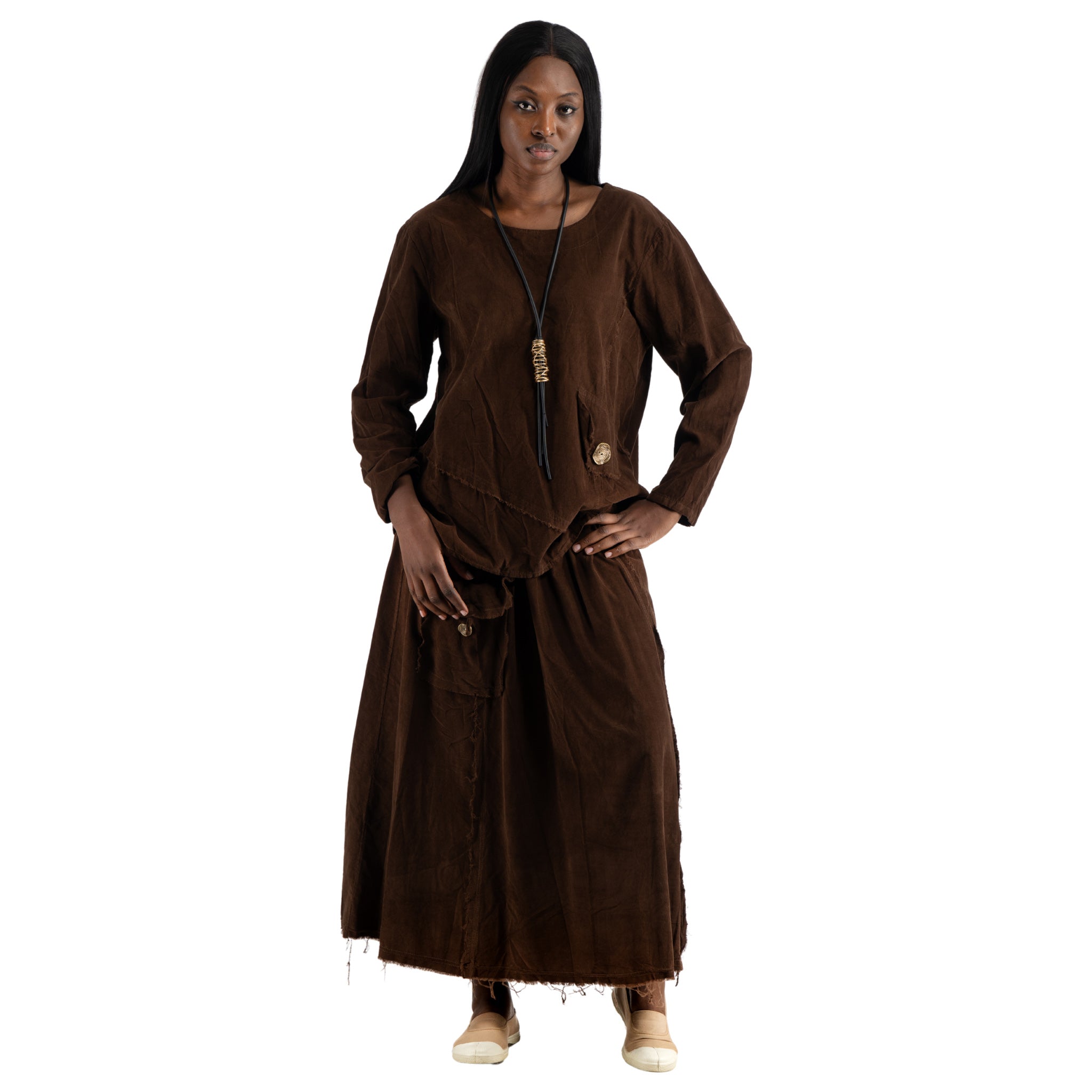 Mock pocket corduroy top