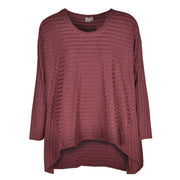 Hi Lo oversized striped top