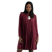 Diamante stud pleated dress