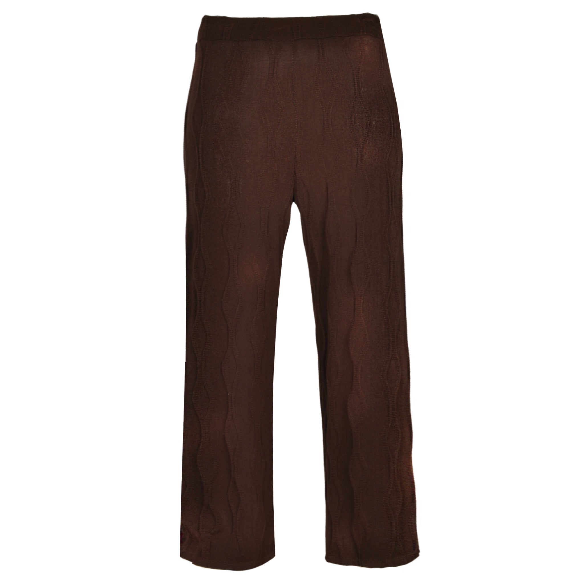 Straight leg cable knit pants