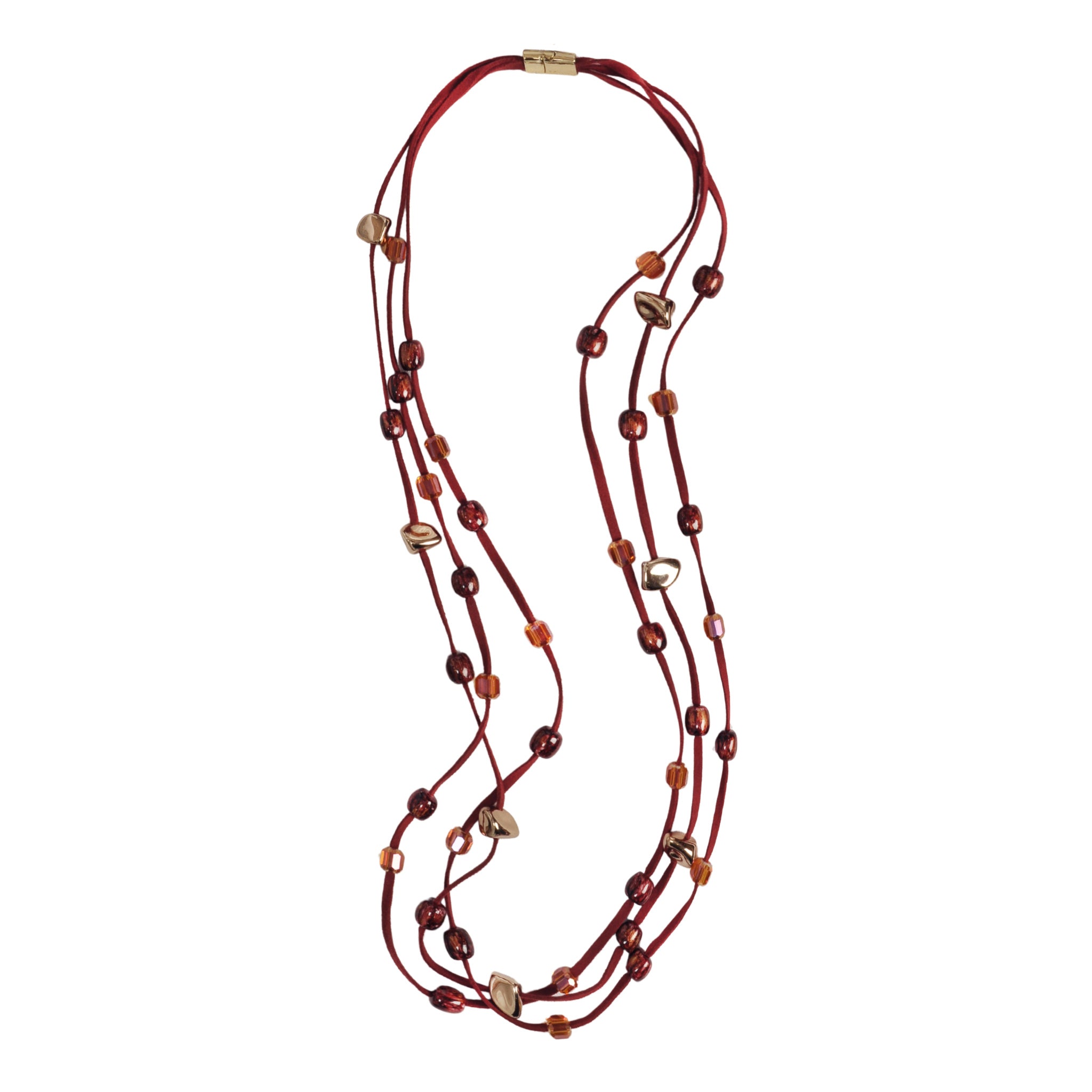 Shiny bead string neacklace