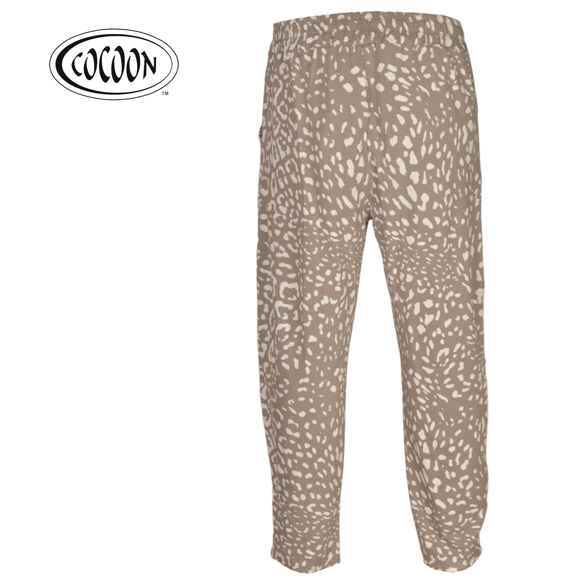 Cocoon animal print raw-edge pant