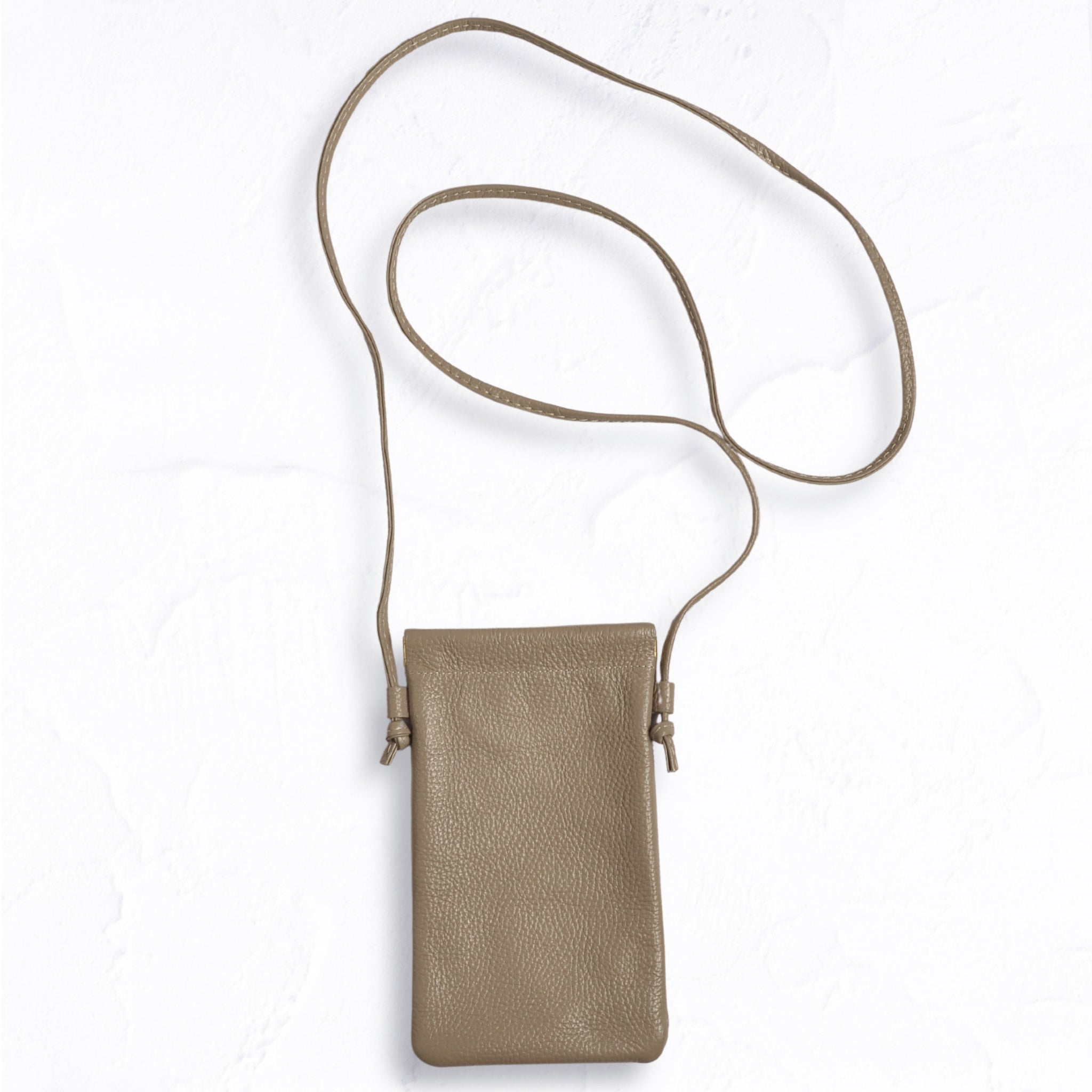 Genuine leather cell phone pouch