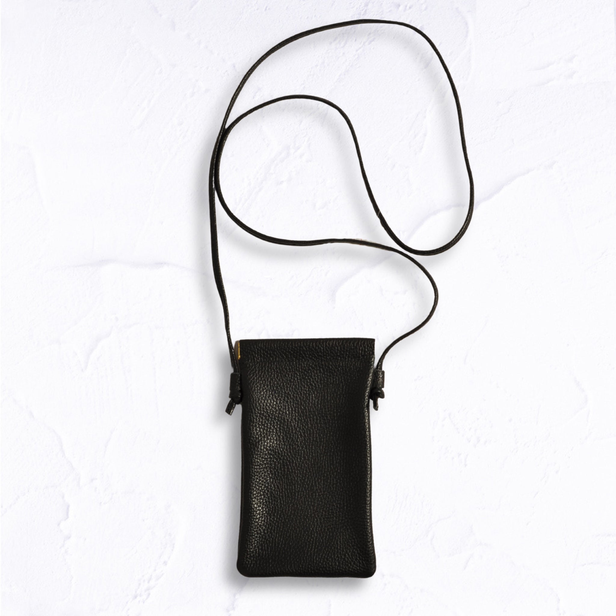 Genuine leather cell phone pouch