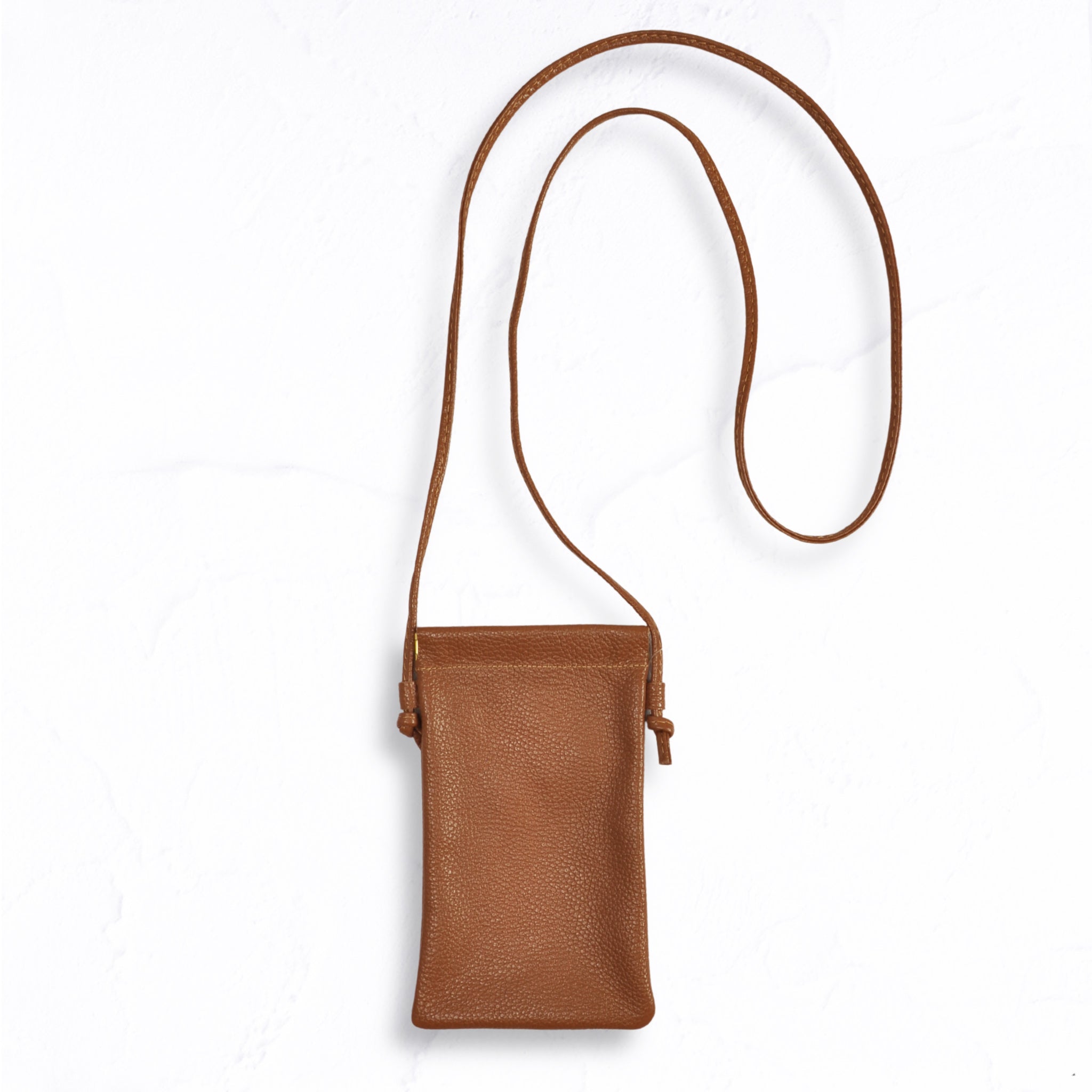 Genuine leather cell phone pouch