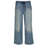 Wide leg denim pants