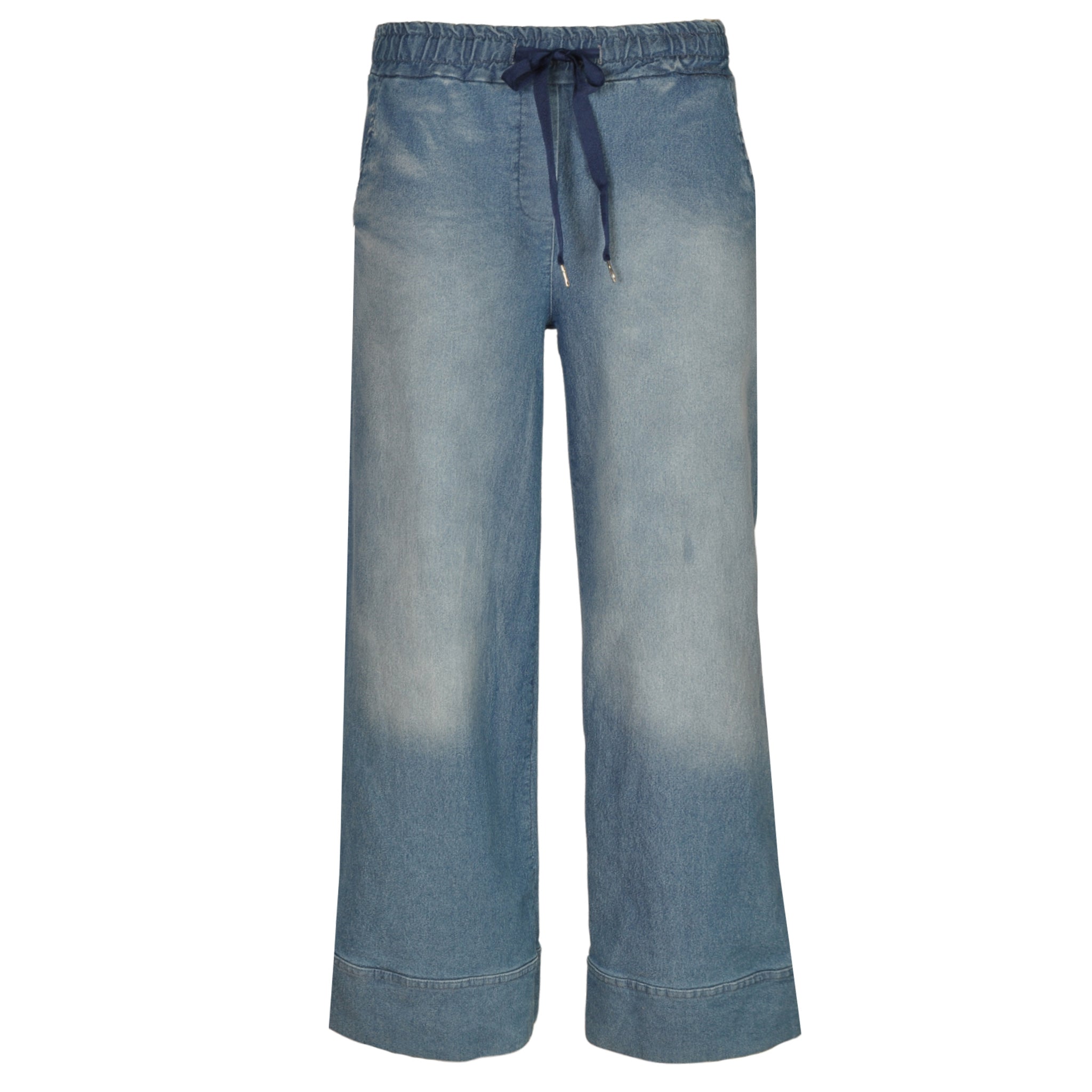 Wide leg denim pants