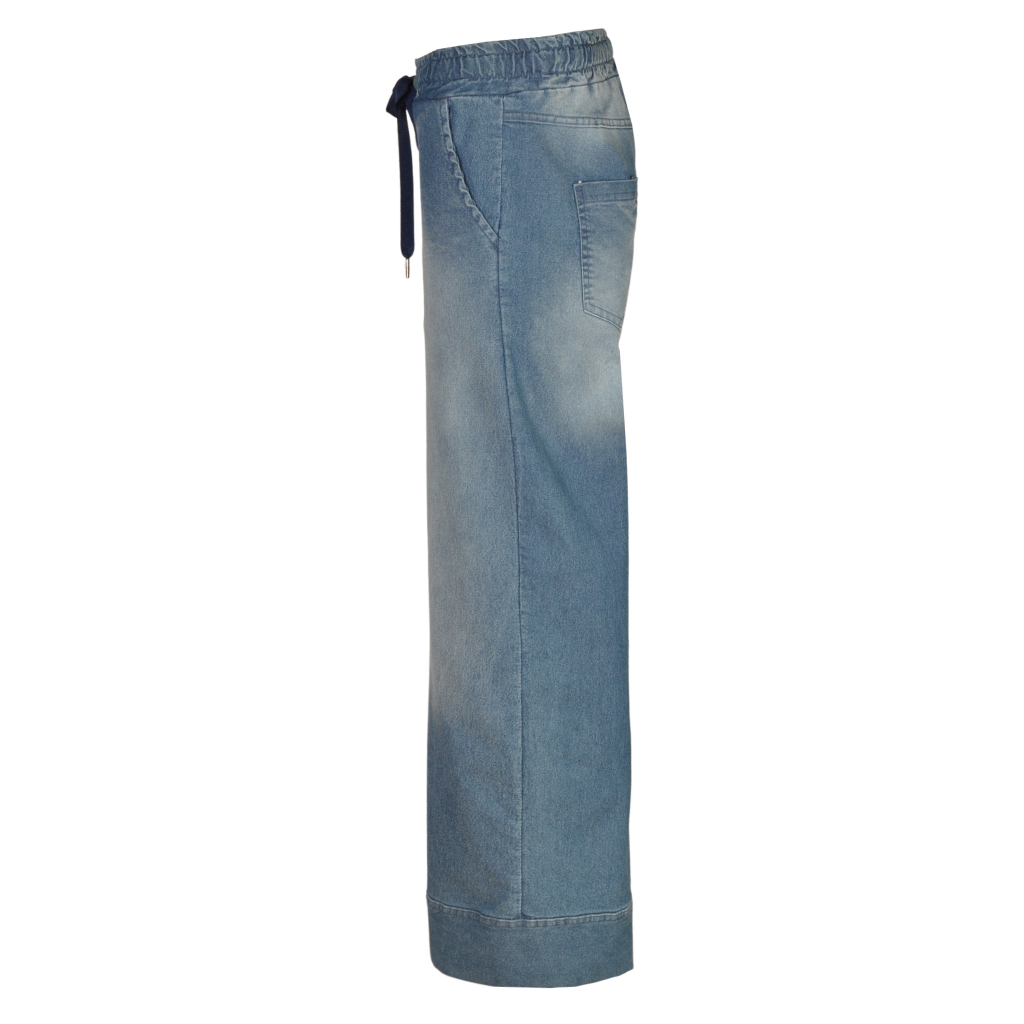 Wide leg denim pants