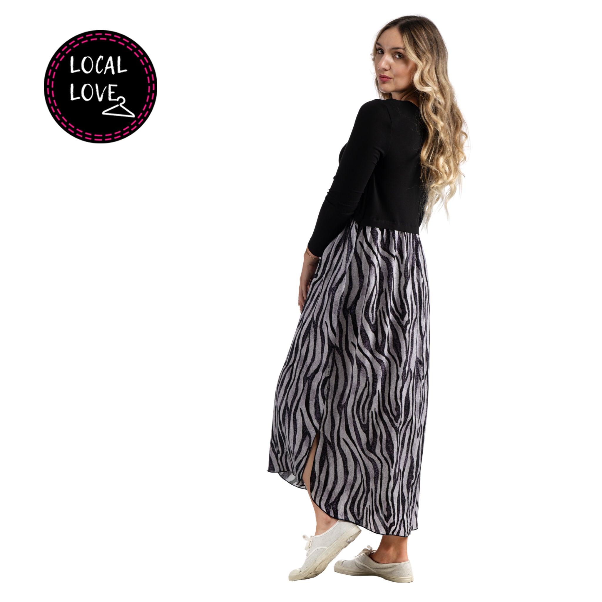 Nicci Lazer Cora 2-textured dress