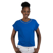Diamante pearl cap sleeve top