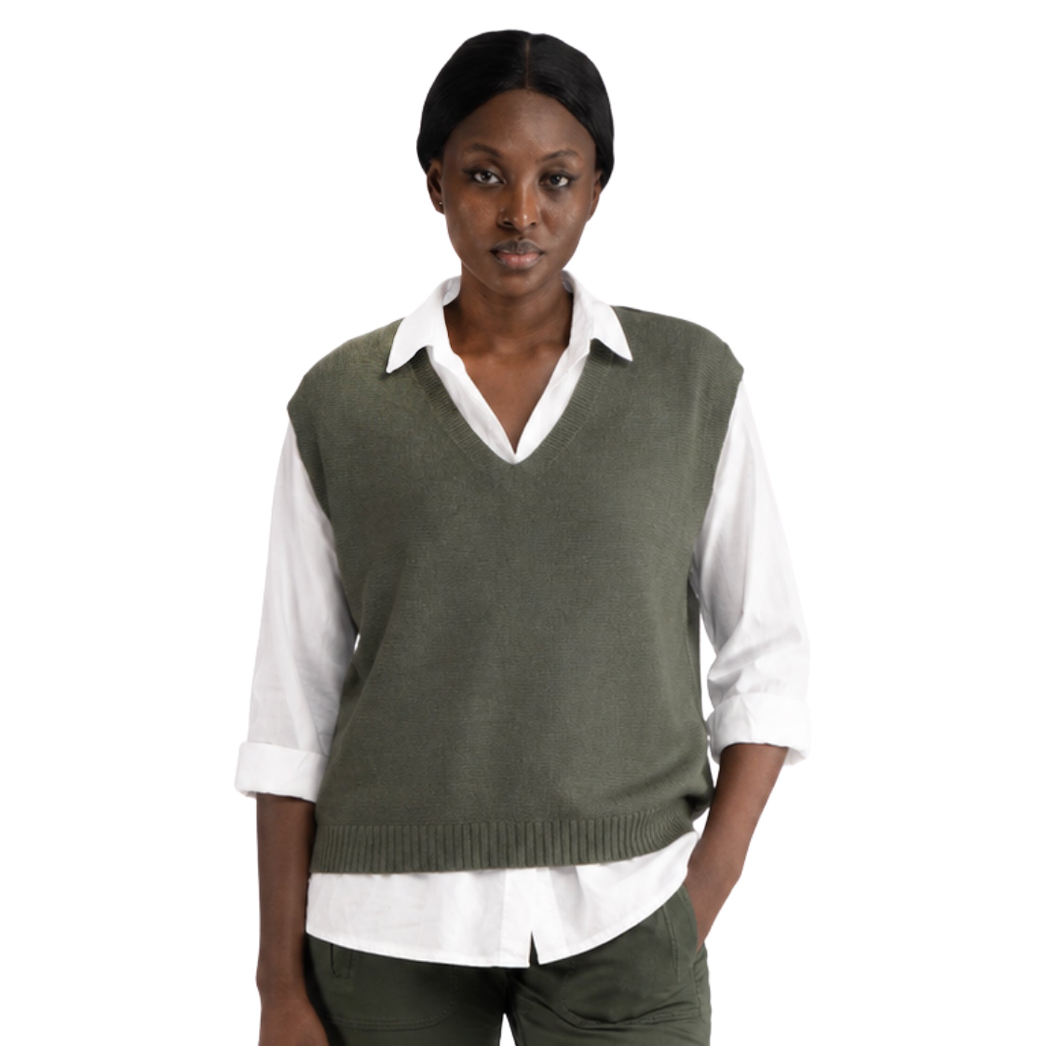 Double layered vest and shirt