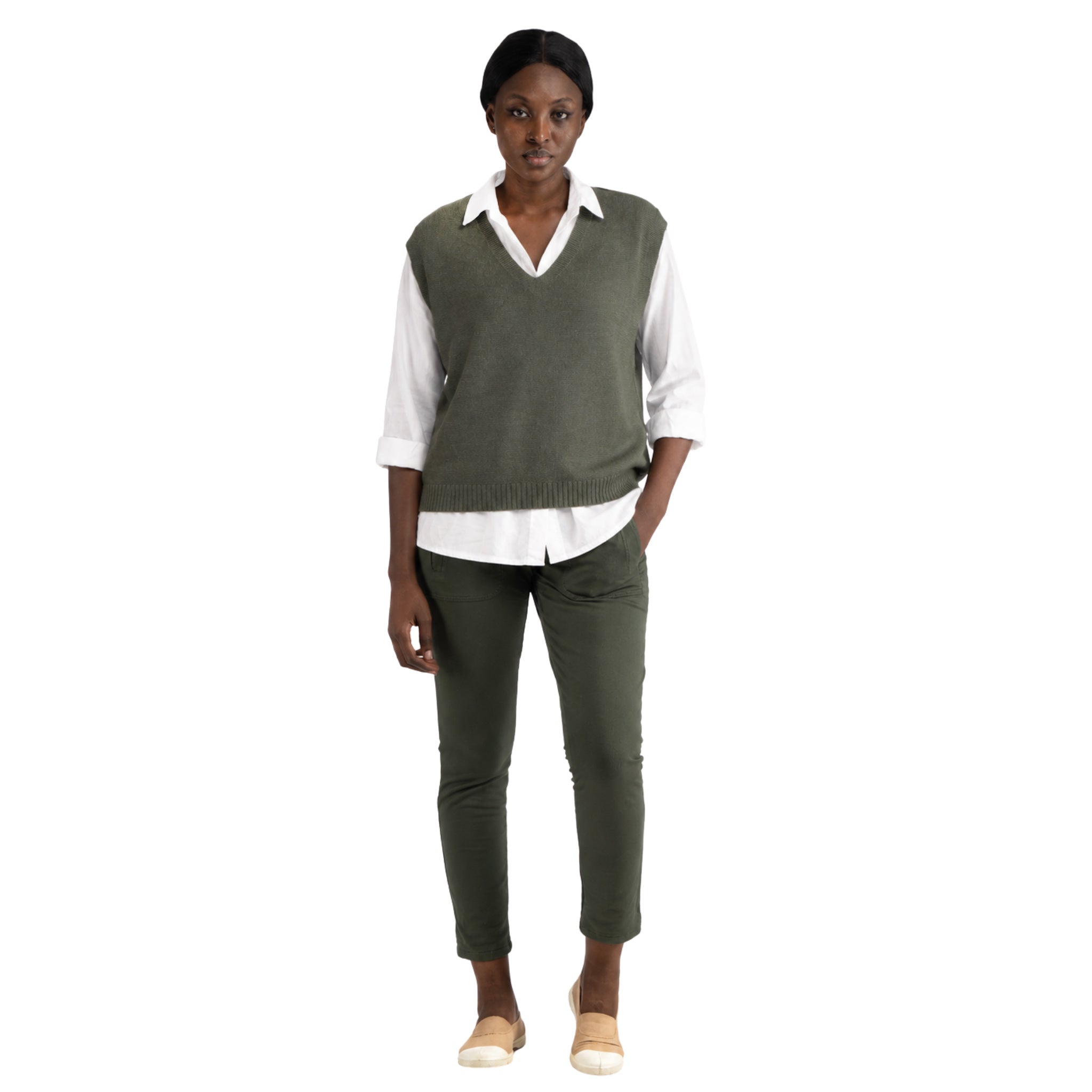 Double layered vest and shirt