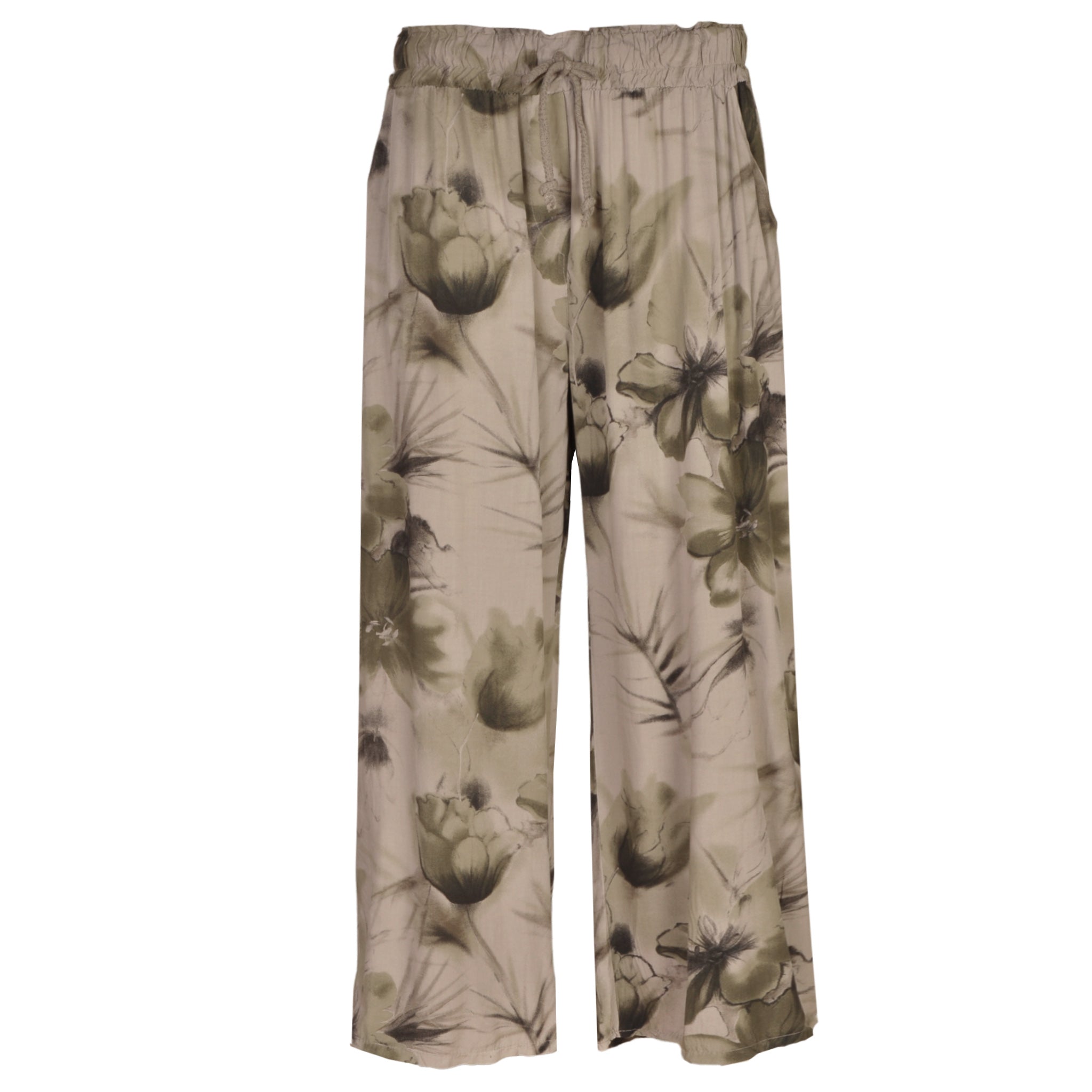 Giant flower print pants