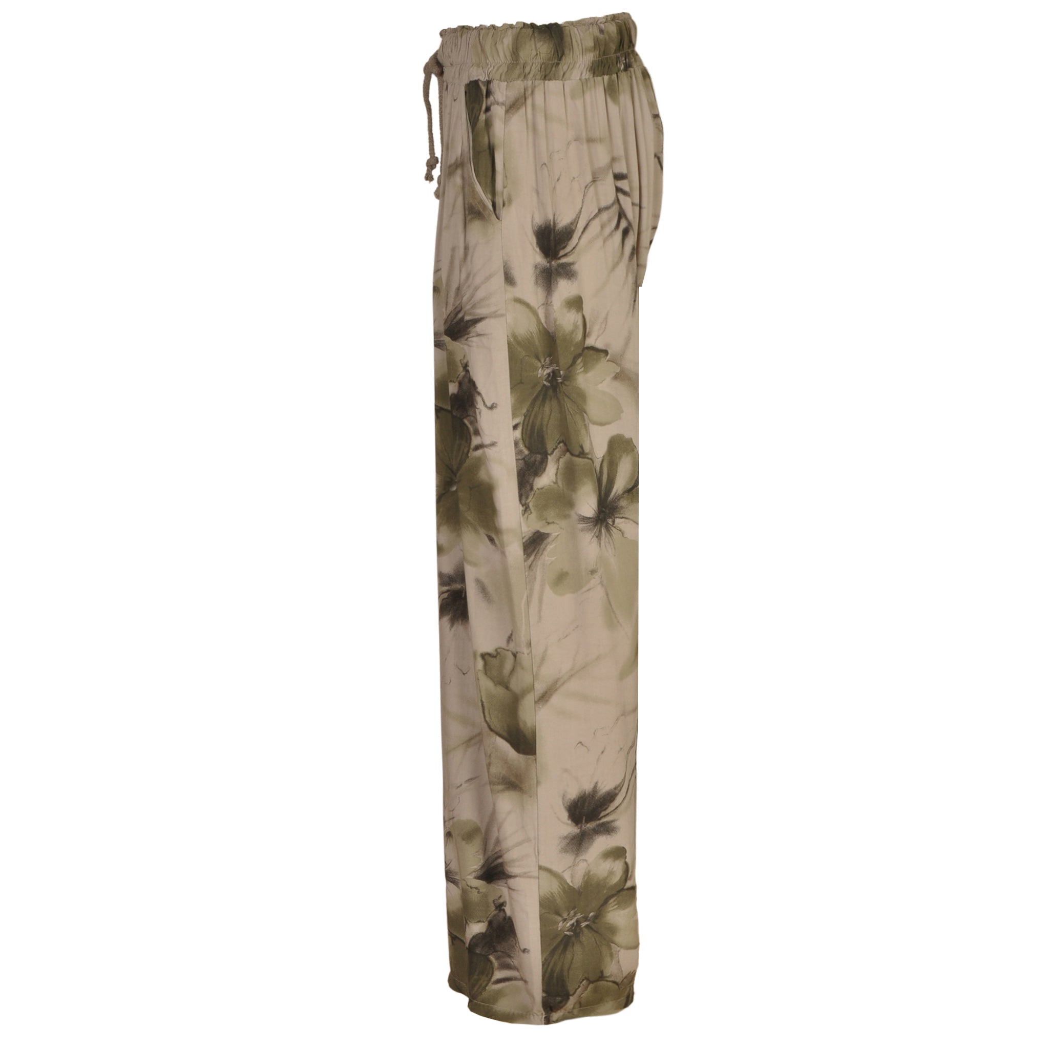 Giant flower print pants
