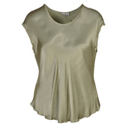 Raw edge sleeve top