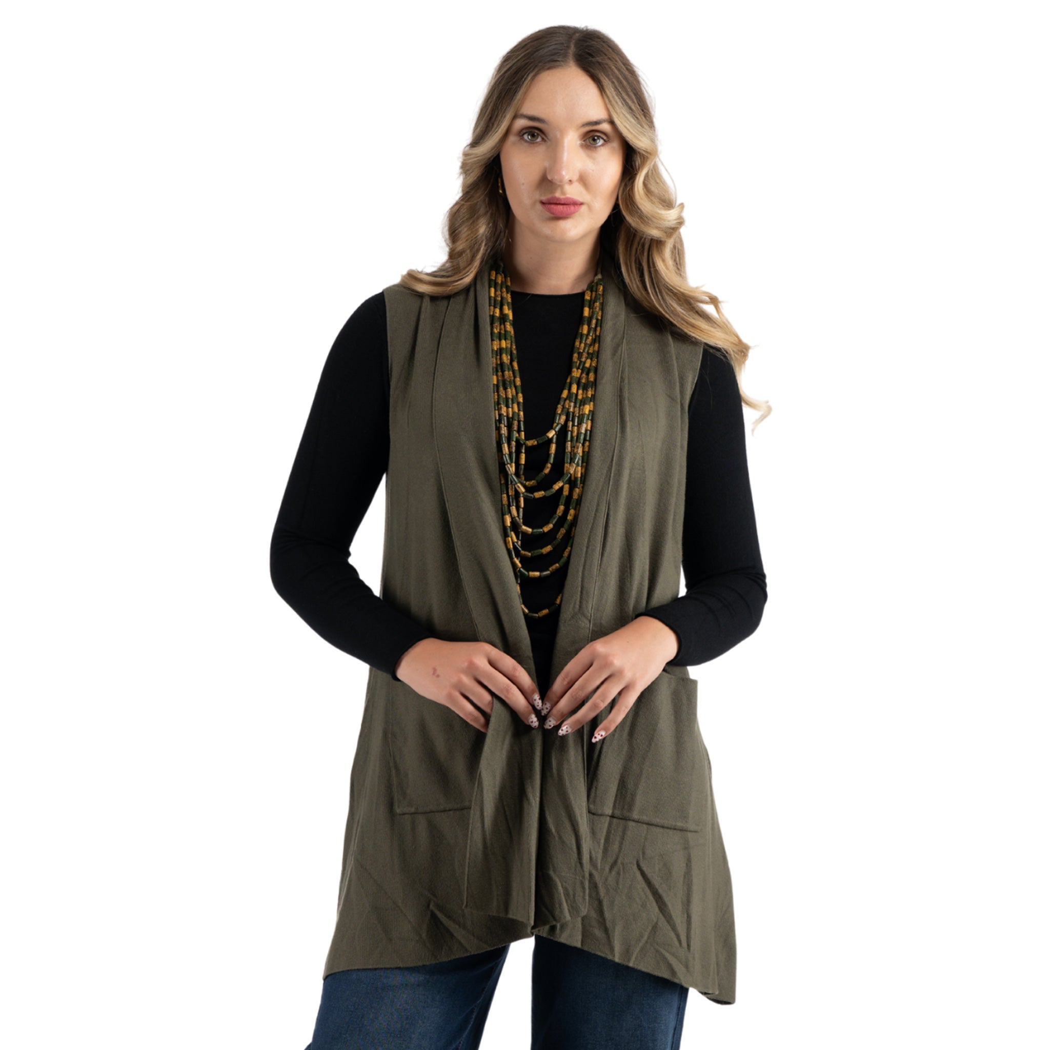 Collared gilet