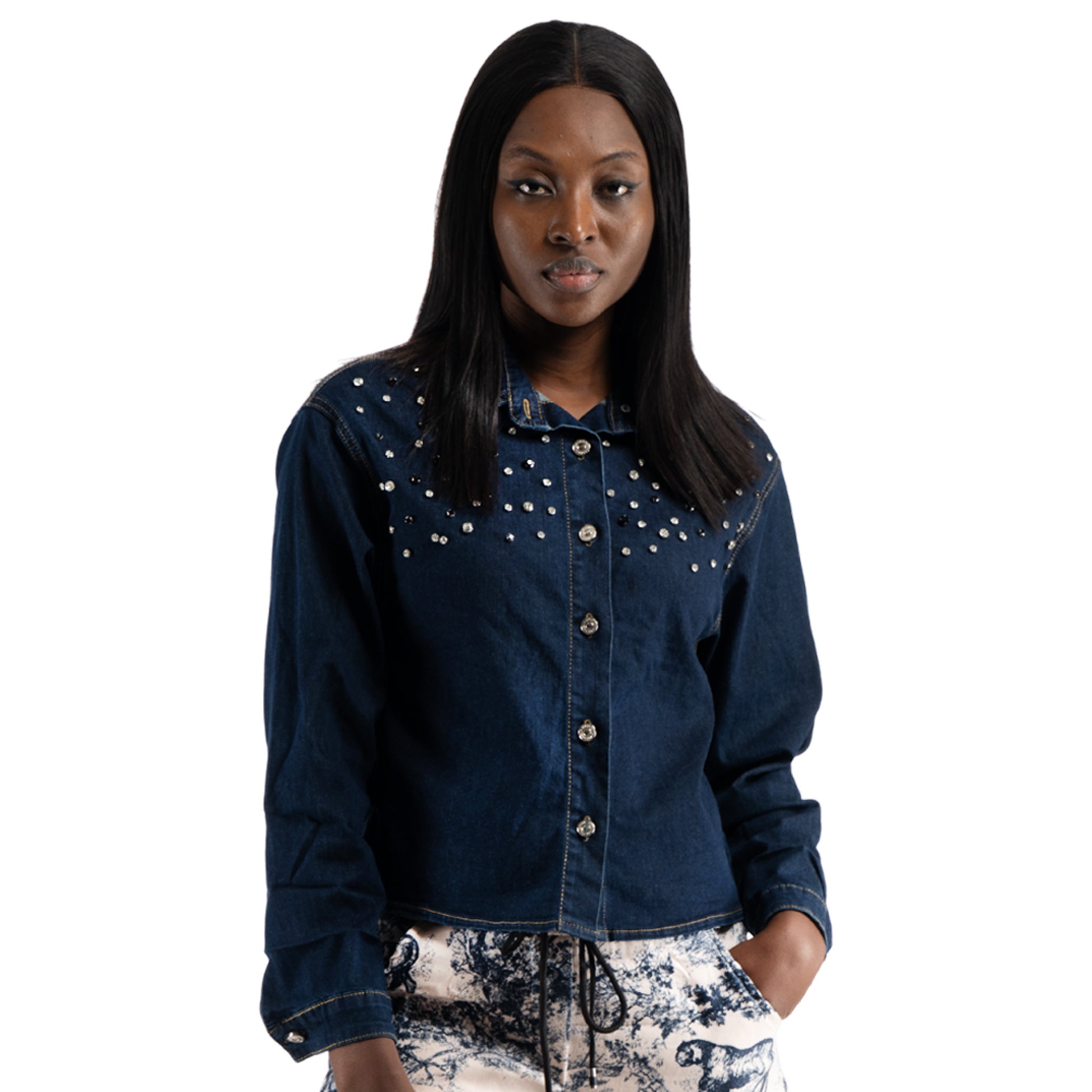 Diamante detail shirt