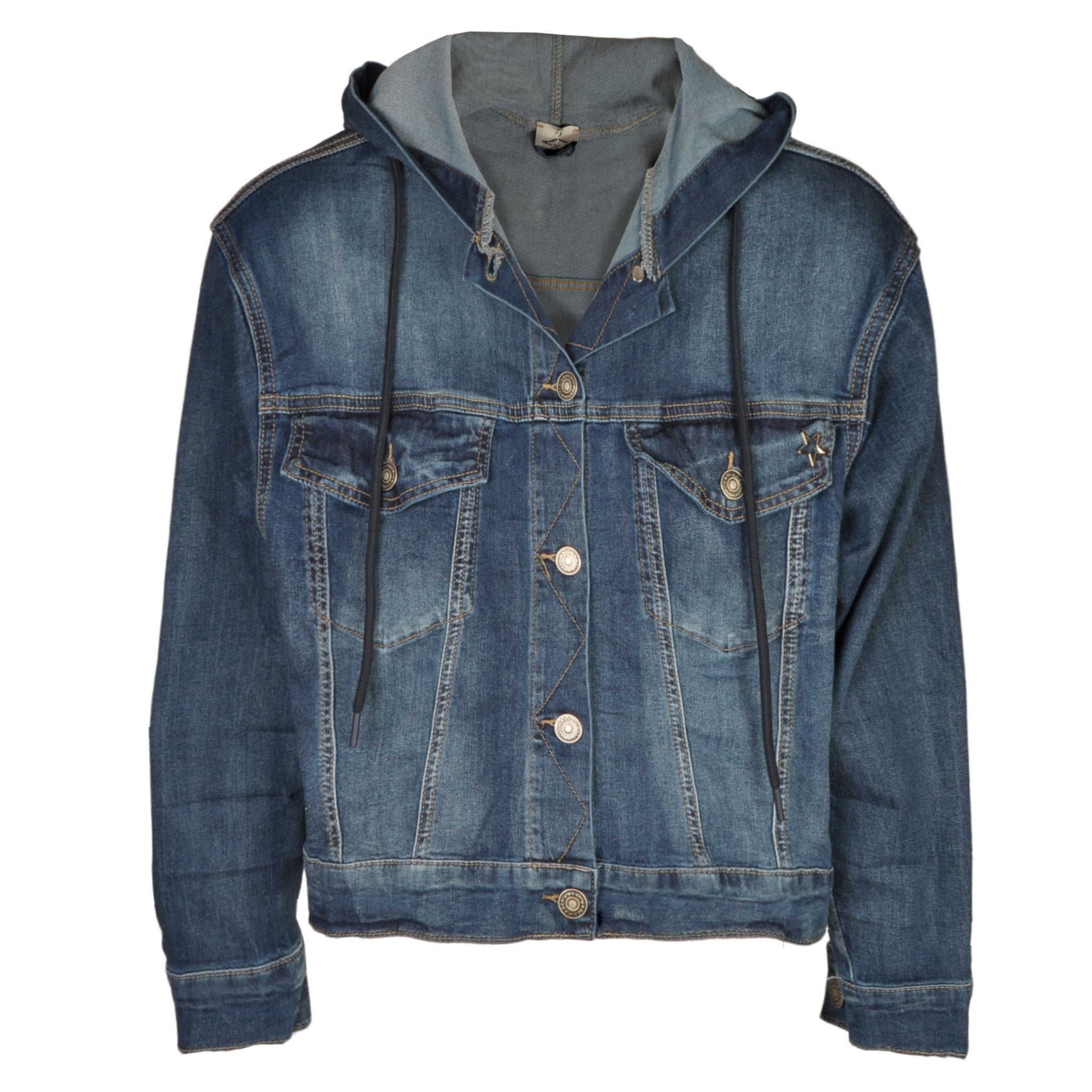 Hooded denim jacket – Nicci Boutiques