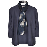 Scarf tie ribbed top