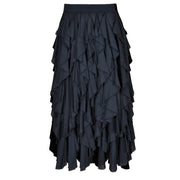 Jagged tiered skirt