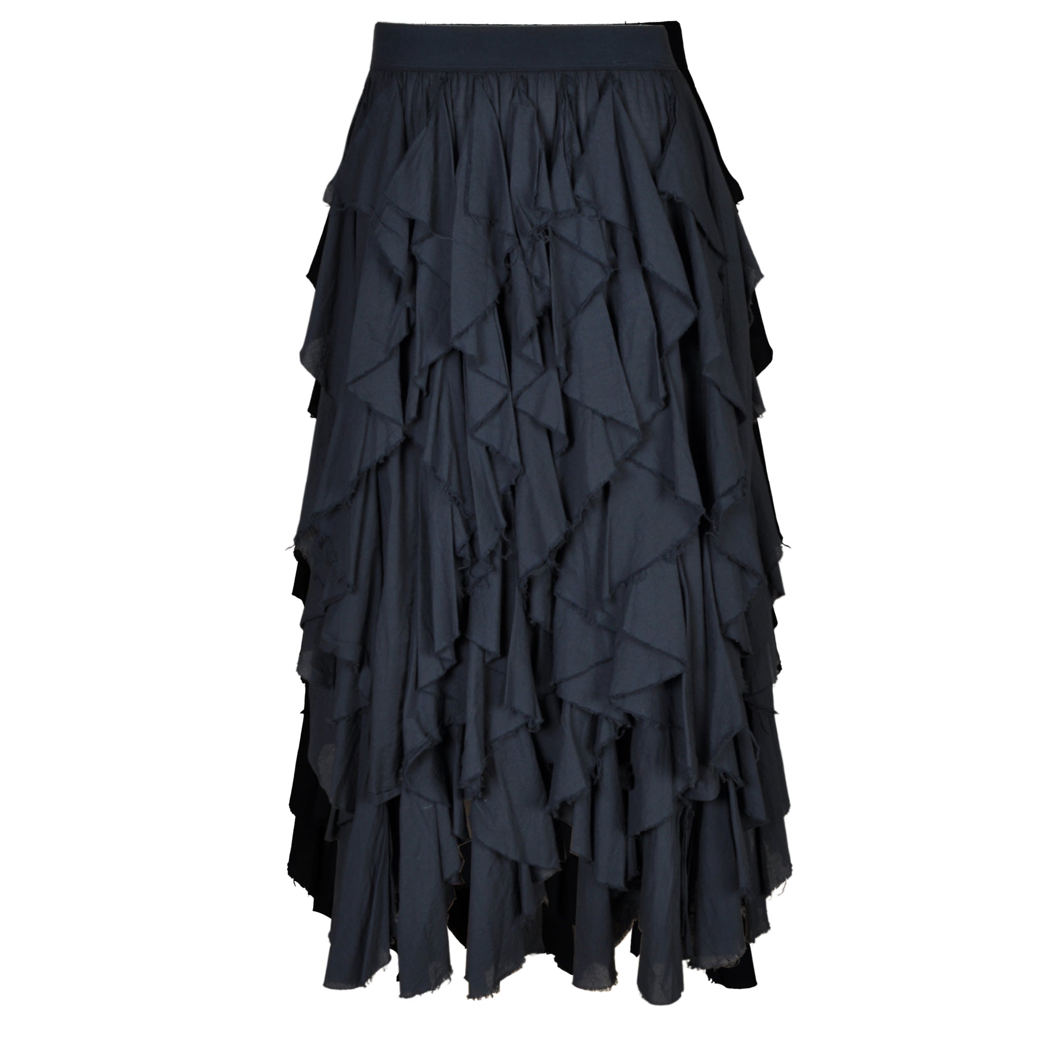 Jagged tiered skirt